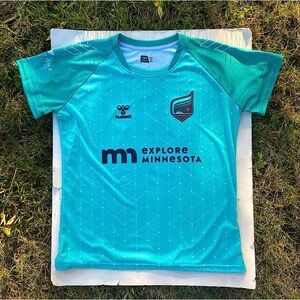Hummel Minnesota Aurora FC Teal Jersey Brand New